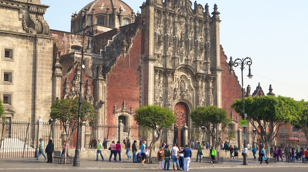 Metropolitan Cathedral featuring heritage elements, a church or cathedral and street scenes