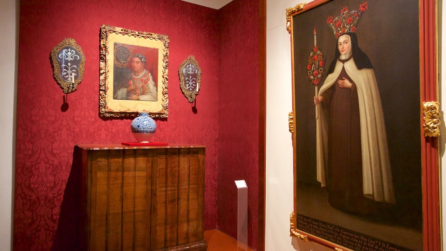 Museo Franz Mayer showing art, heritage elements and interior views