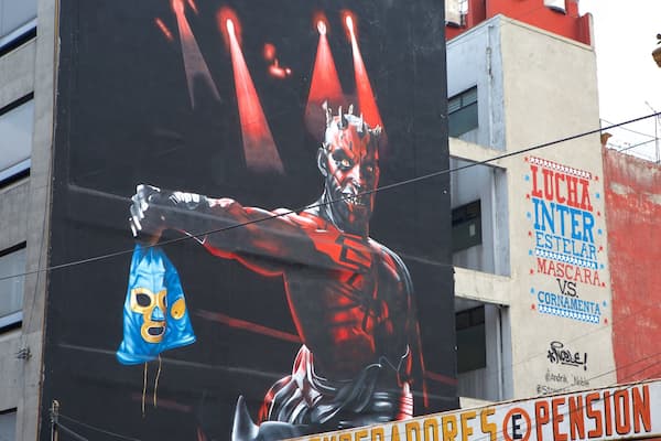 Arena México montrant art en plein air