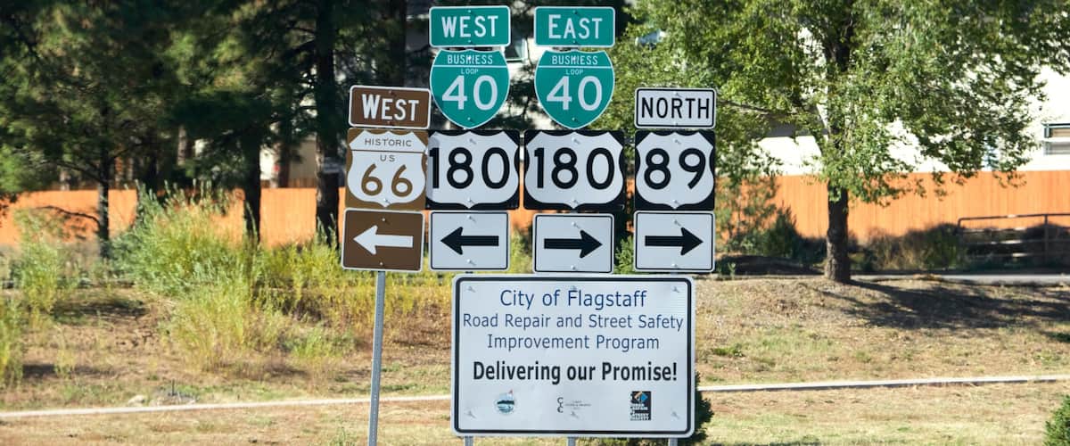North Central Arizona showing signage