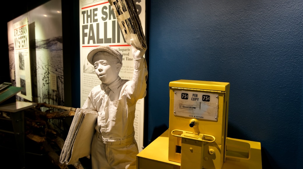 Meteor Crater which includes interior views and signage