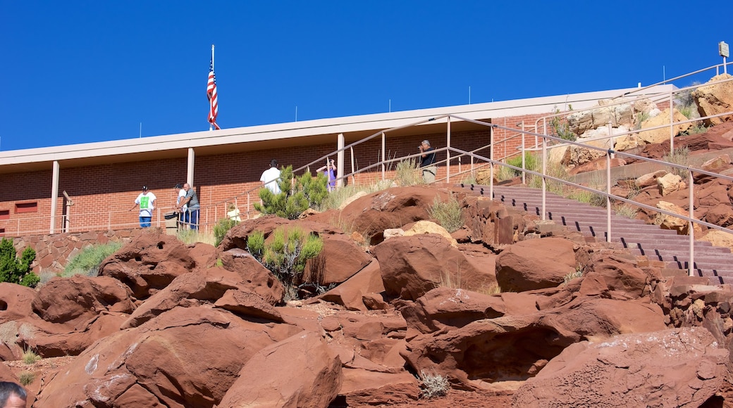 Meteor Crater which includes tranquil scenes as well as a small group of people
