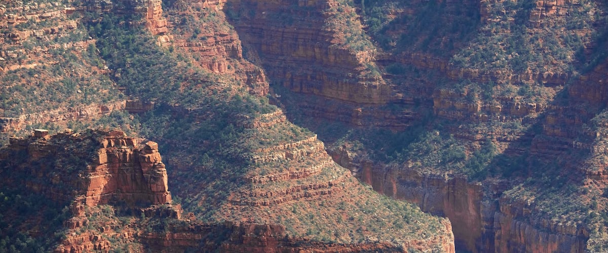 North Rim featuring landscape views, tranquil scenes and a gorge or canyon
