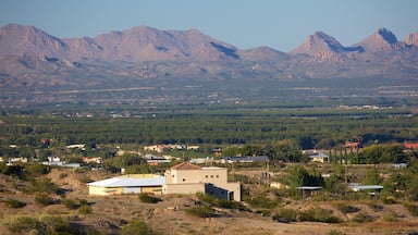 Las Cruces which includes landscape views, mountains and farmland