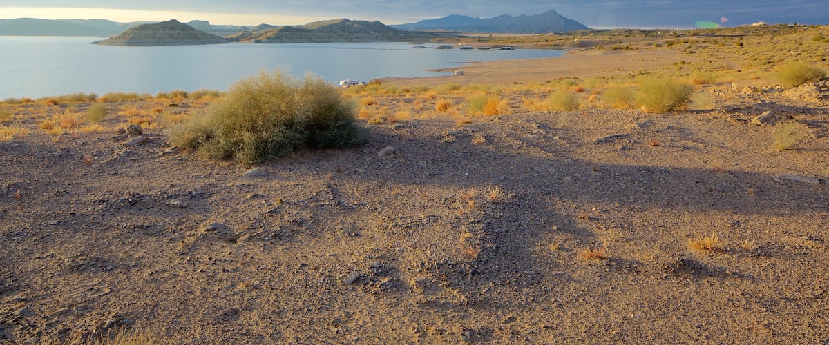 Elephant Butte showing tranquil scenes and a lake or waterhole