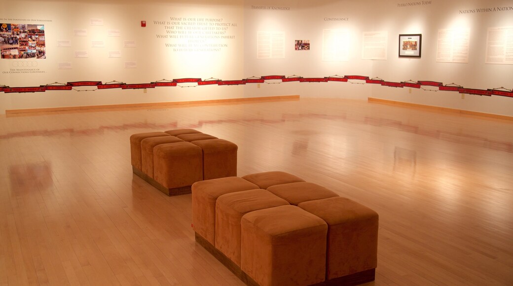 Indian Pueblo Cultural Center showing art and interior views