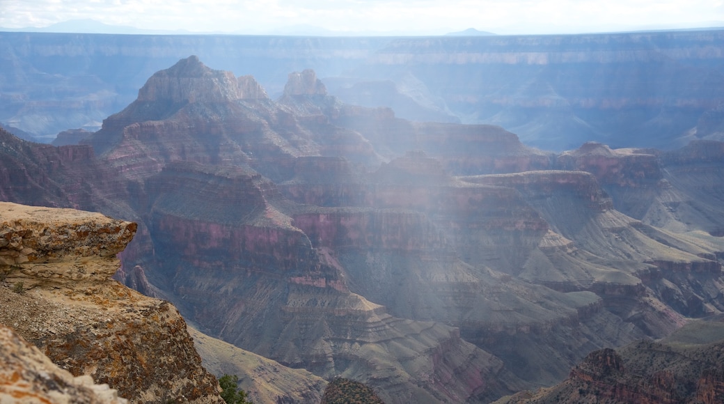 Bright Angel Trailhead showing a gorge or canyon and tranquil scenes