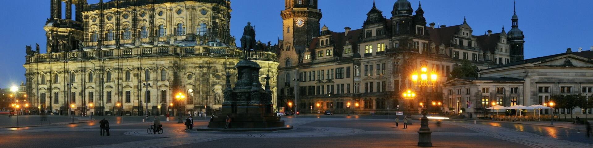 Theater Square featuring night scenes and a square or plaza