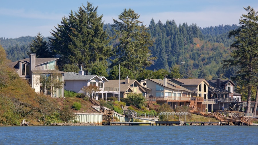 Devil\'s Lake State Recreation Area which includes a small town or village and general coastal views