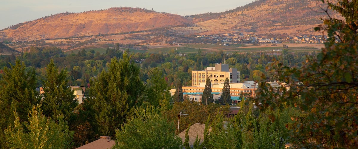 Medford which includes mountains and a small town or village