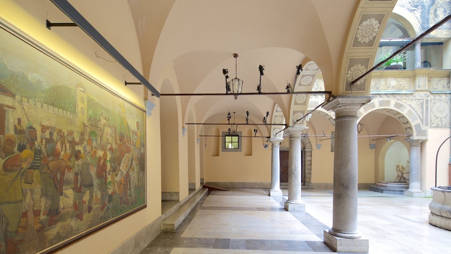 Ljubljana Town Hall showing an administrative buidling and interior views