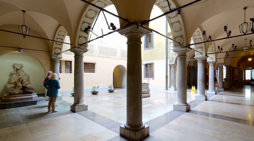 Ljubljana Town Hall showing interior views and an administrative buidling