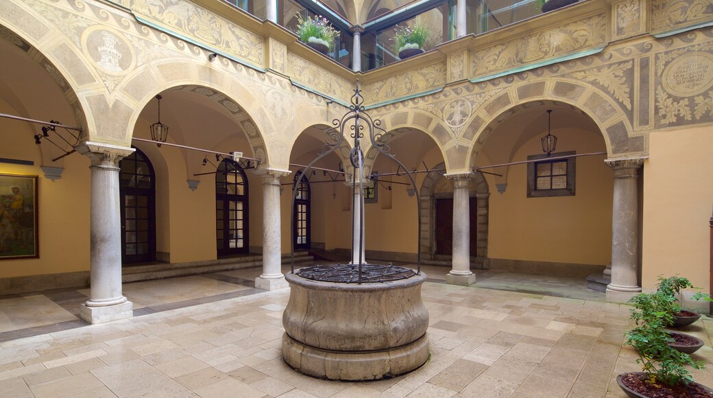 Ljubljana Town Hall inclusief een overheidsgebouw en interieur