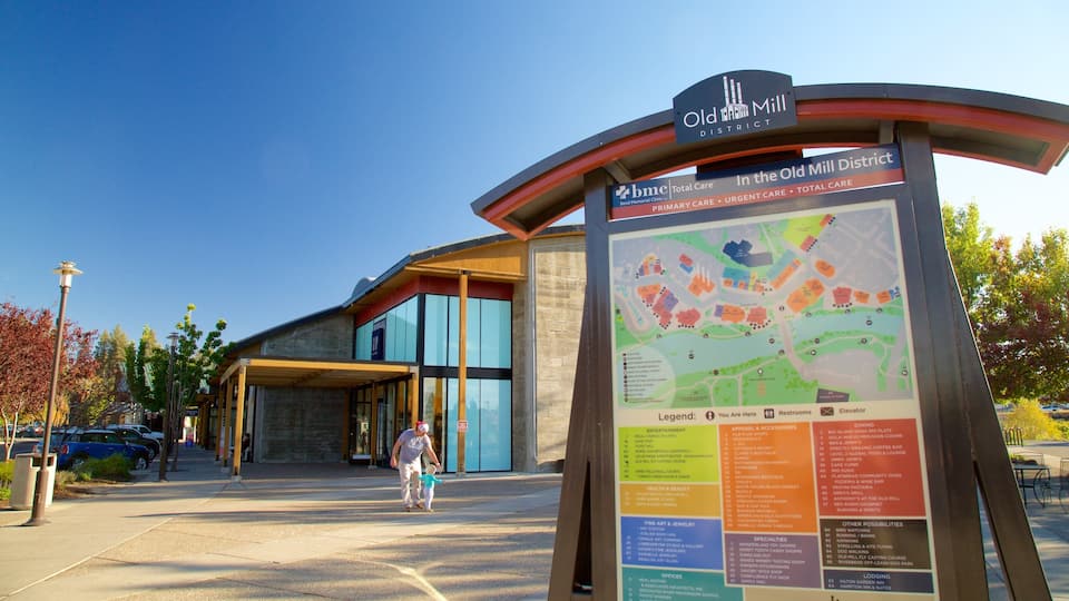 Old Mill District which includes signage