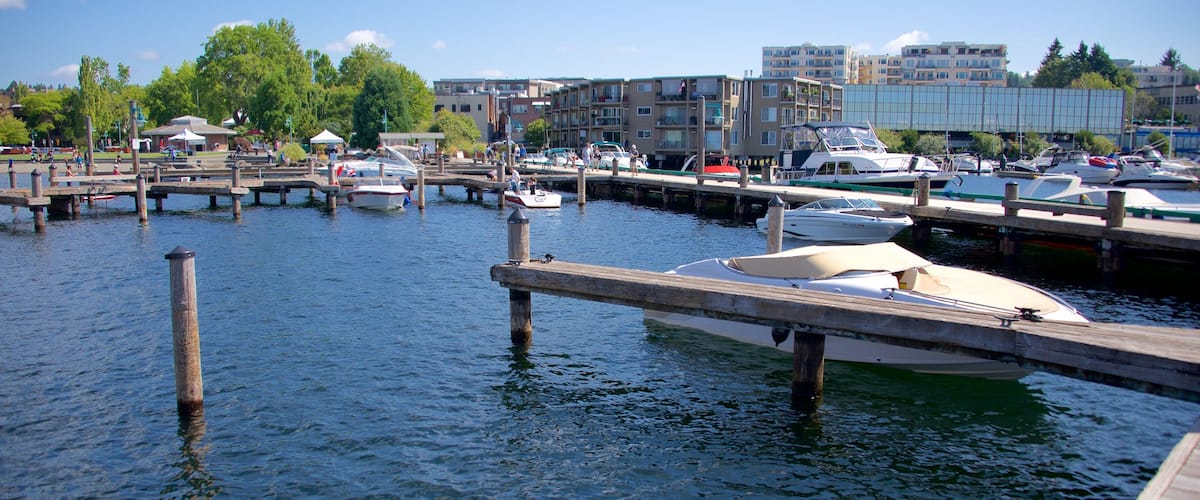 Marina Park showing boating and a marina