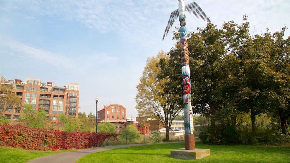 Riverfront Park which includes outdoor art and a garden