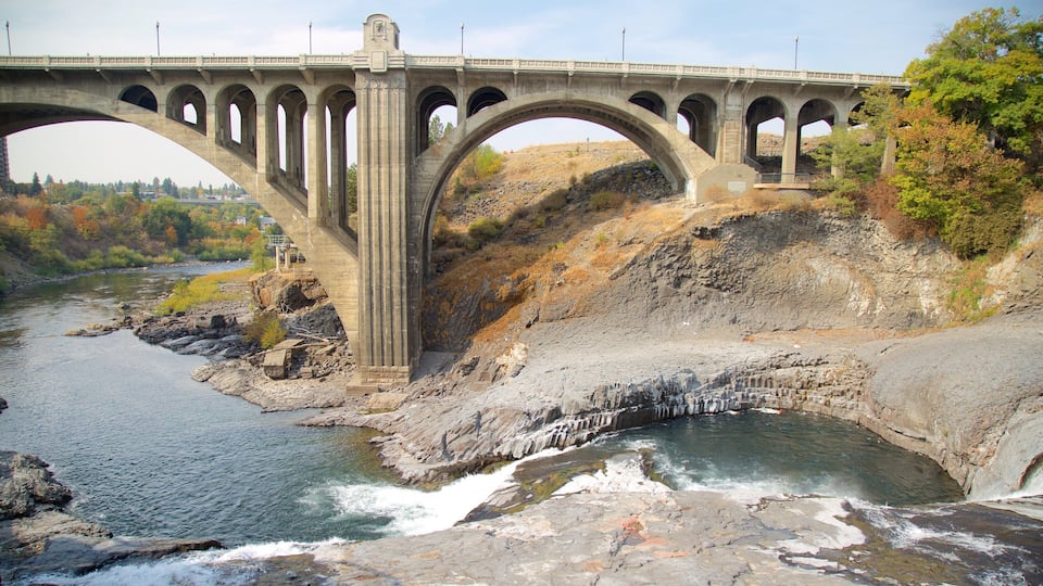 Spokane featuring a bridge and a river or creek