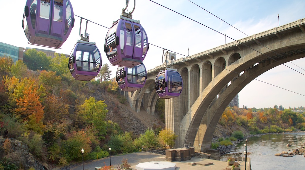 Spokane which includes a gondola and a bridge