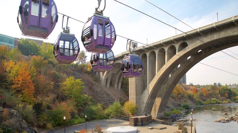 Spokane which includes a bridge and a gondola