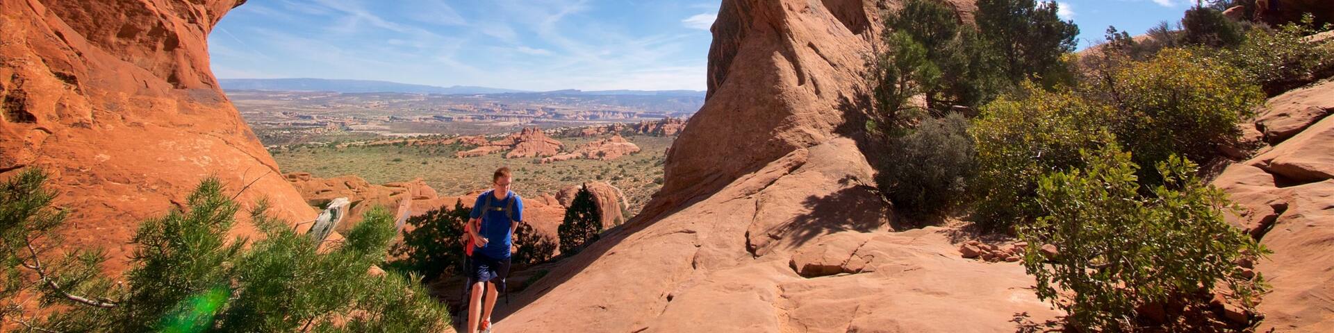 Partition Arch showing desert views