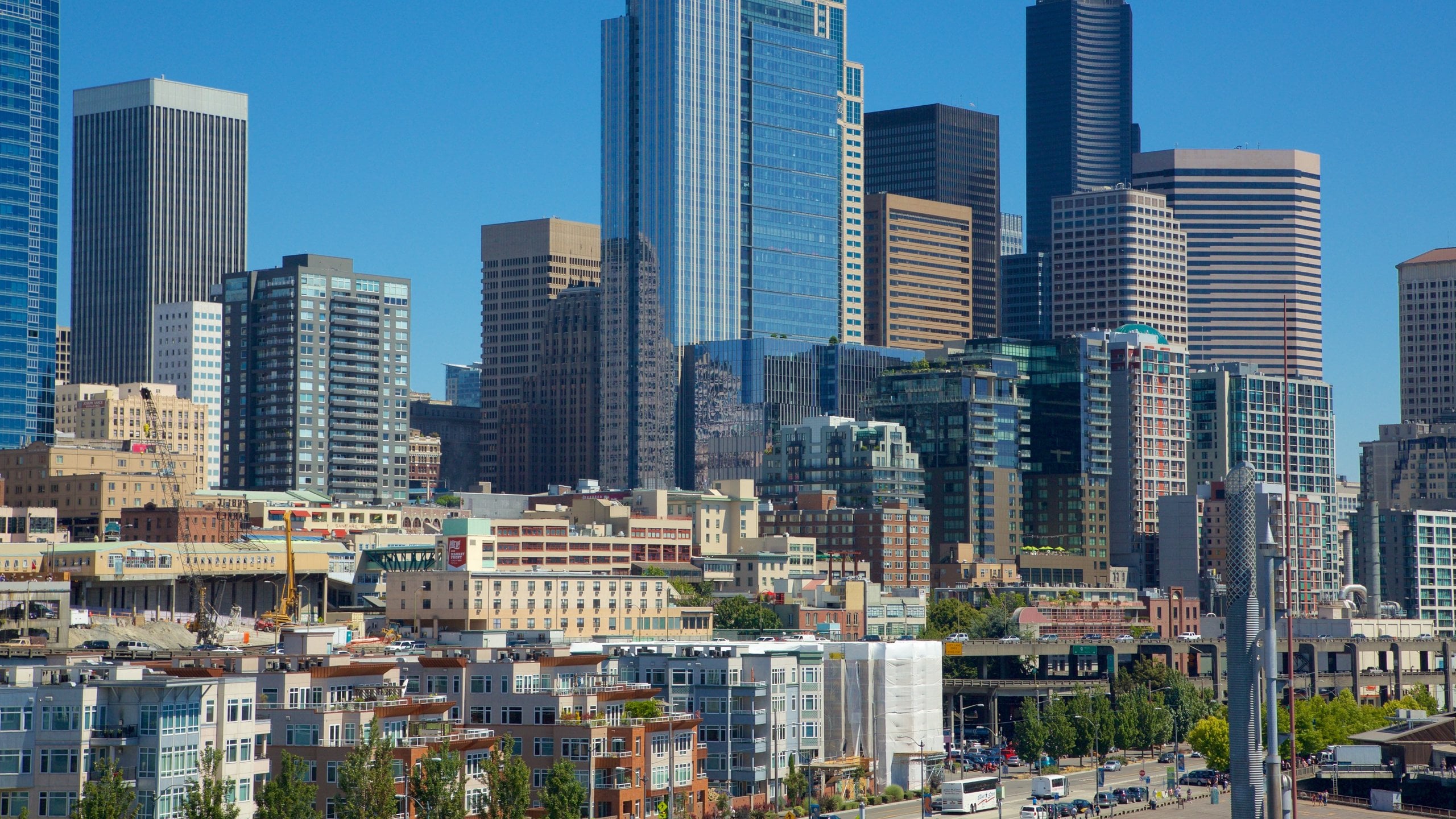 Seattle Waterfront which includes central business district and a city