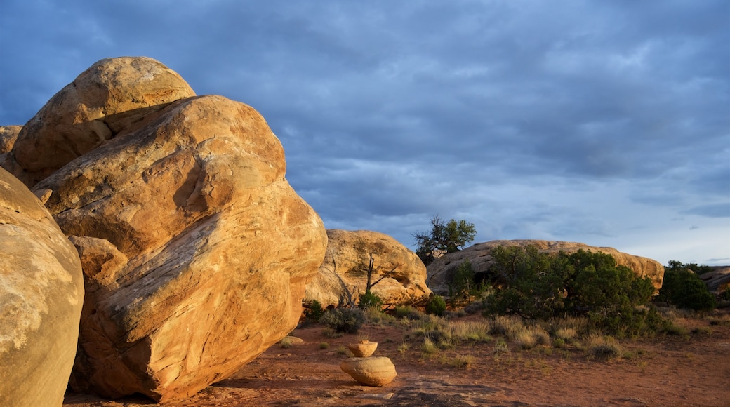 Moab das einen Wüstenblick und ruhige Szenerie