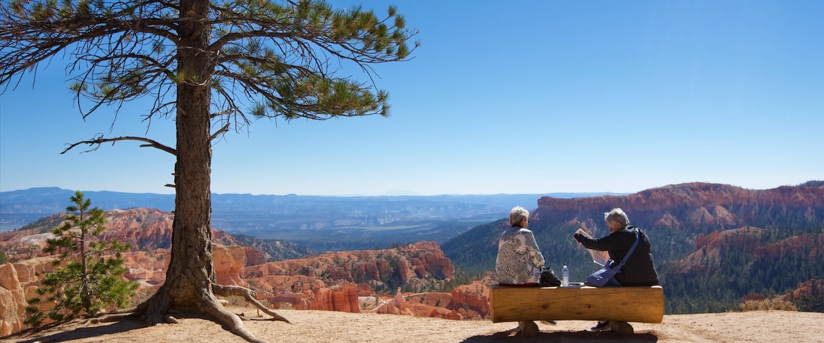 Bryce Canyon National Park which includes desert views, views and tranquil scenes