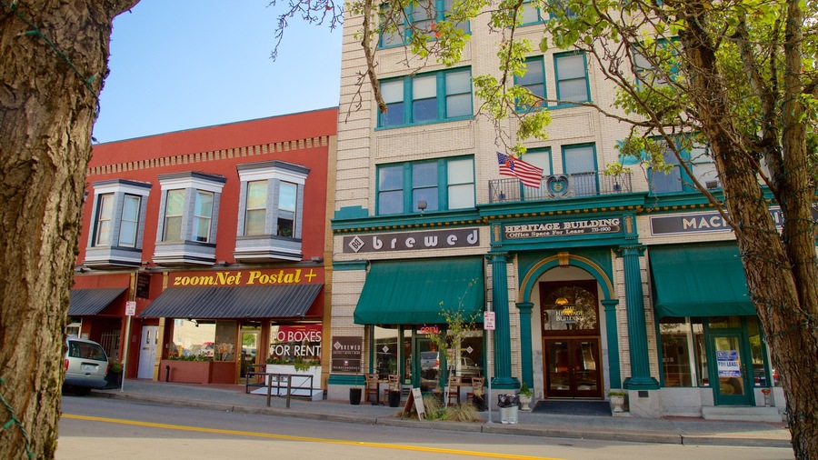 Vancouver toont straten en historische architectuur