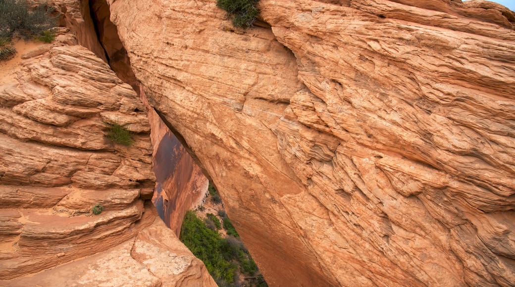 Mesa Arch Trail showing tranquil scenes