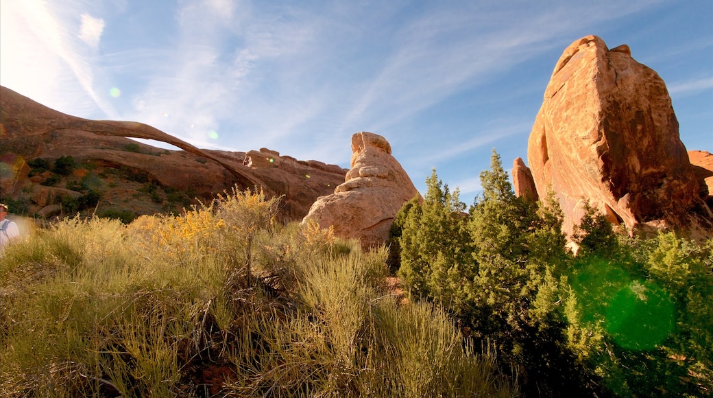 Landscape Arch which includes tranquil scenes