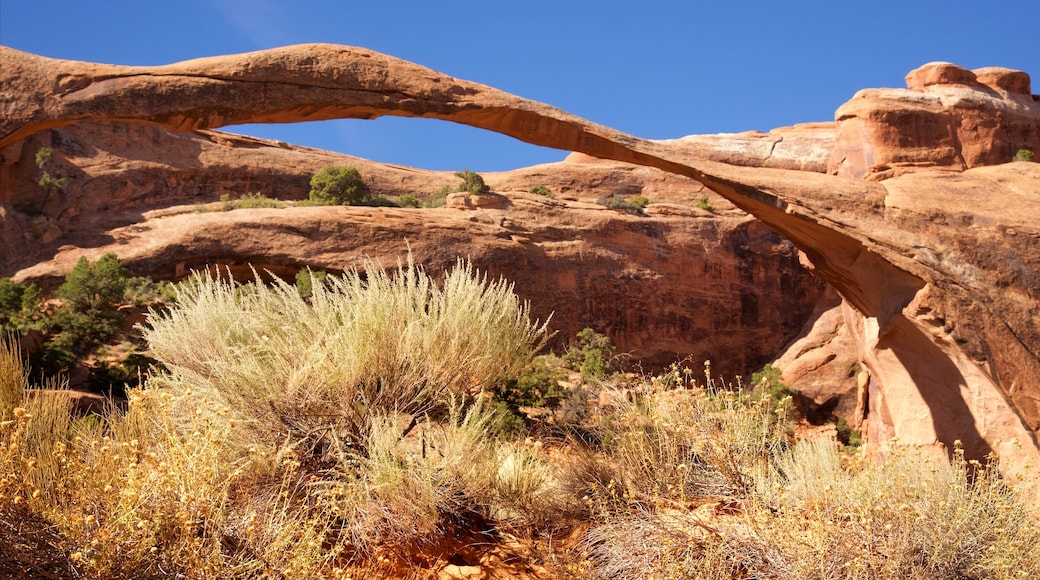 Landscape Arch featuring tranquil scenes