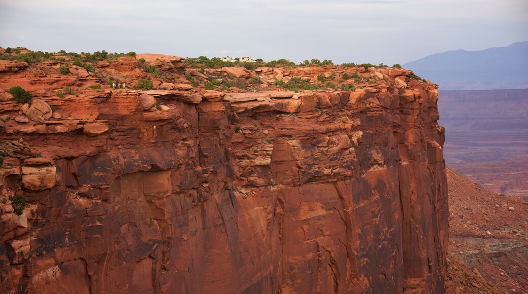 Moab que incluye escenas tranquilas y una garganta o cañón