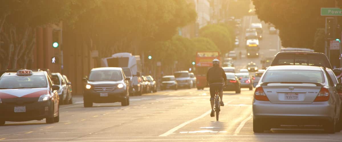North Beach which includes street scenes and cycling