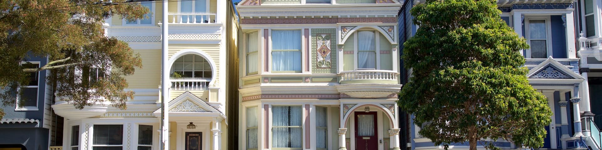 Haight-Ashbury showing street scenes, a house and heritage architecture