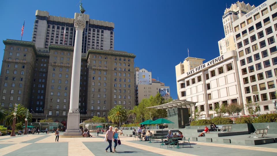 Union Square showing central business district, a city and street scenes