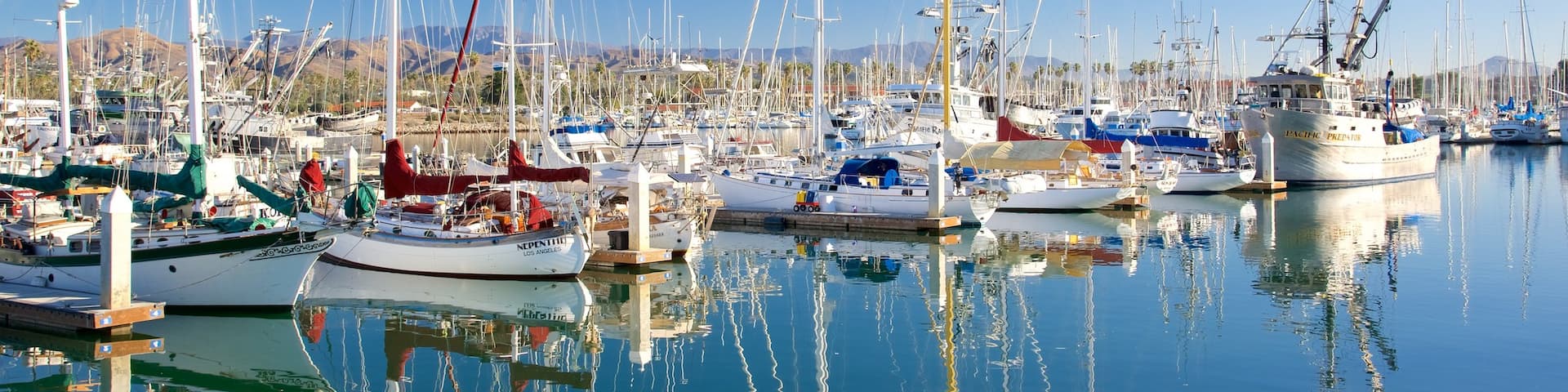 Ventura Harbor which includes a bay or harbor, a river or creek and sailing