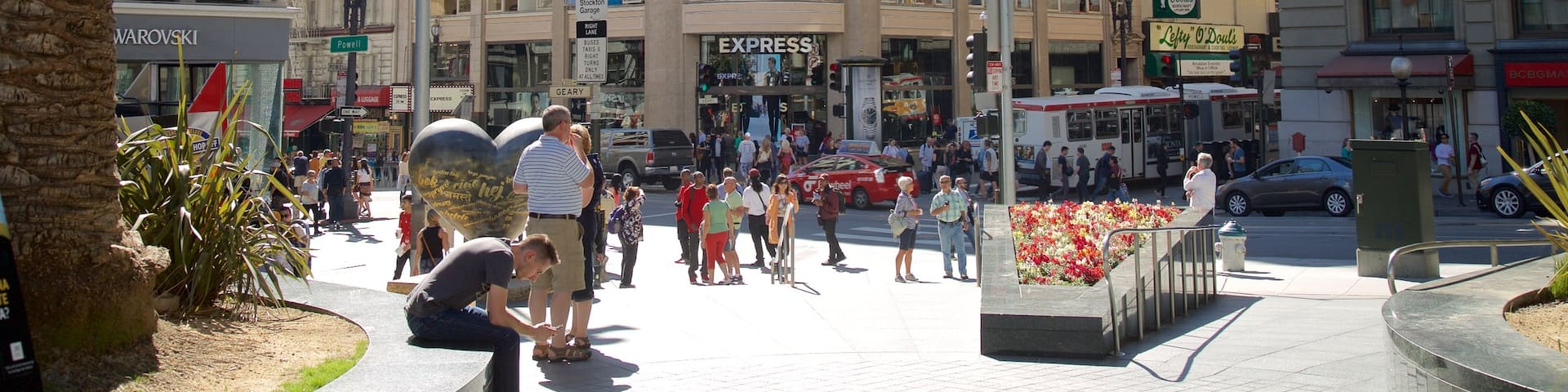 Union Square featuring central business district, signage and a city