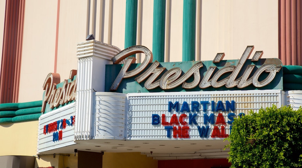 Cow Hollow featuring signage