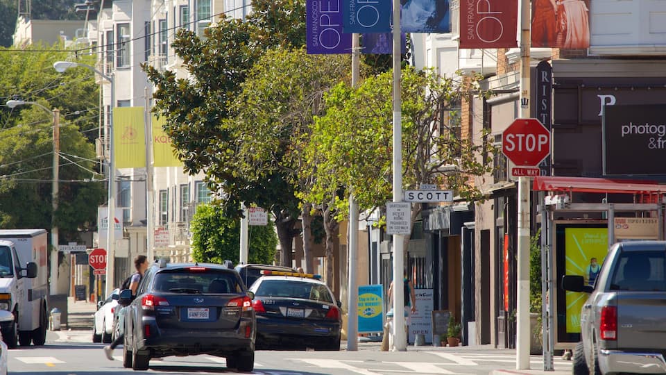 Cow Hollow featuring street scenes, a city and city views