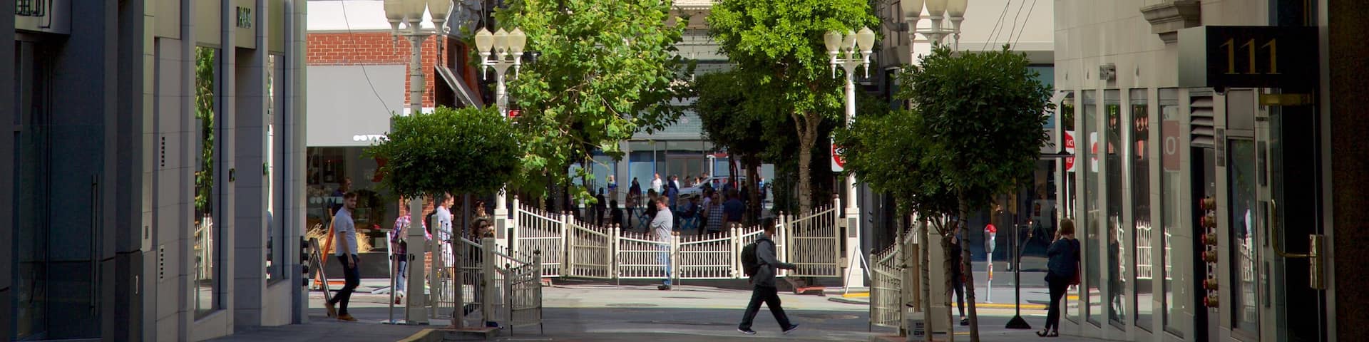 Maiden Lane which includes signage, a city and central business district