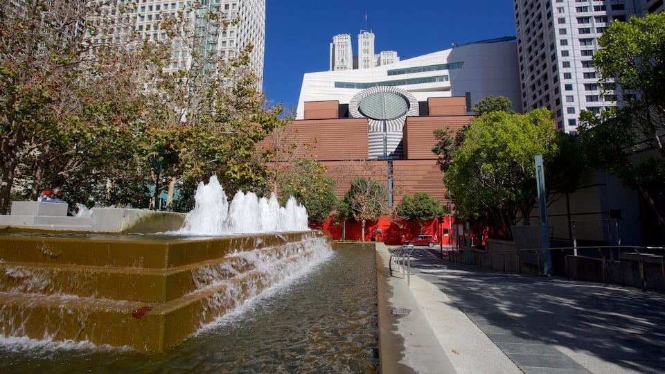 South of Market featuring central business district, a city and a fountain