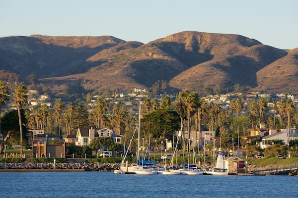 Ventura Harbor featuring general coastal views and sailing