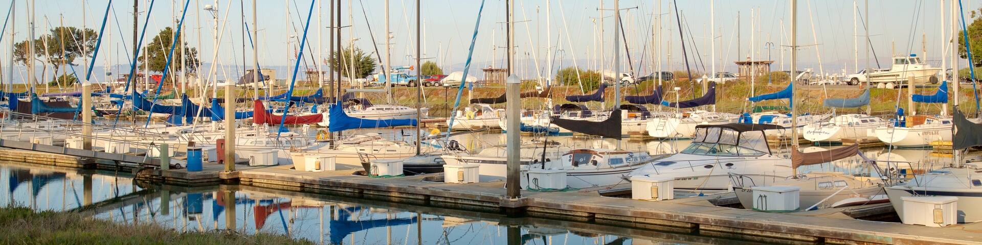 Coyote Point Park featuring sailing and a bay or harbor
