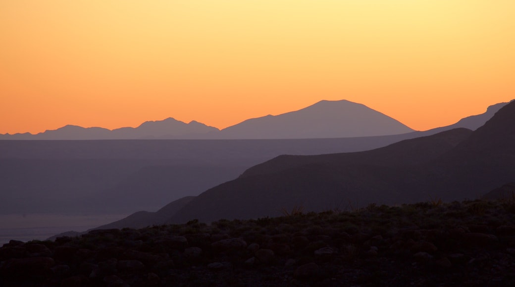 Guadalupe Mountains National Park bevat een zonsondergang