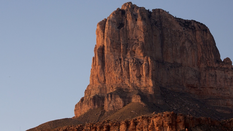 Guadalupe Mountains Nationalpark som viser bygningsruiner