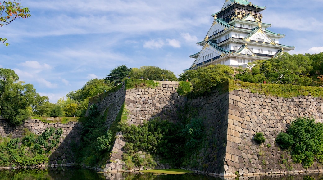 Osaka slott presenterar chateau eller palats