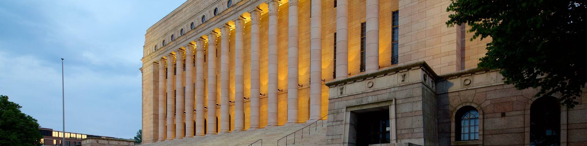 Helsinki which includes heritage architecture