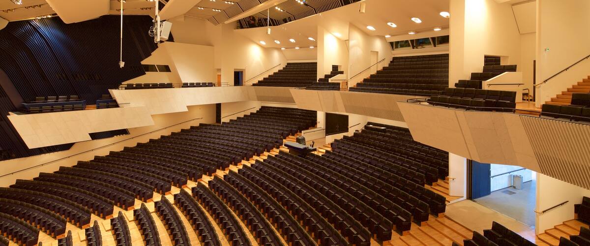 Finlandia Hall which includes theater scenes