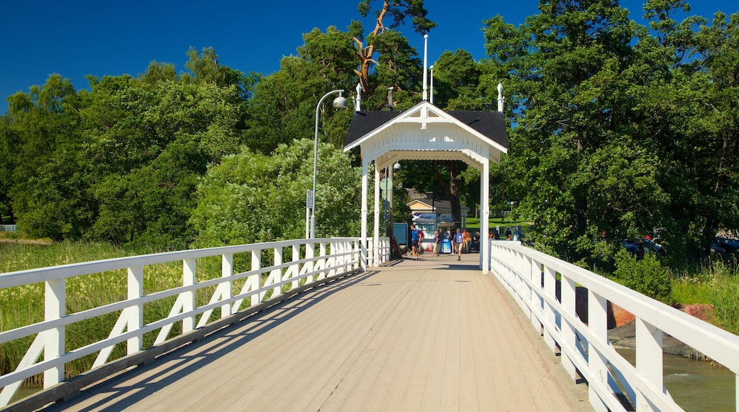 Seurasaari Open Air Museum featuring a bridge