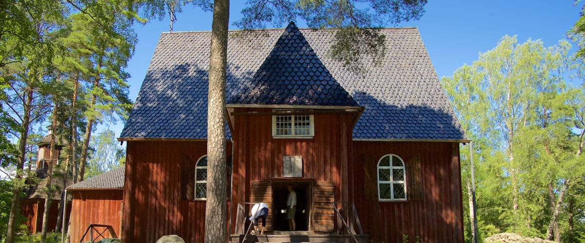 Museo al aire libre Seurasaari mostrando patrimonio de arquitectura